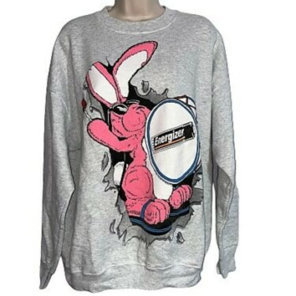 VTG 90s XL ENERGIZER BUNNY Front/Back SweatShirt!